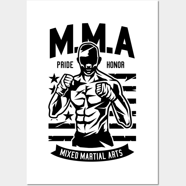 MMA Fighter Wall Art by Z1